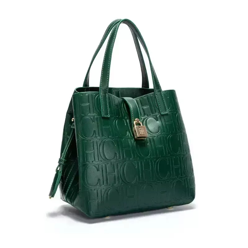 Embossed Ladies Crossbody Bag Letter Printing Design Ladies Handbag Large Capacity Tote Bag Elegant Temperament Ladies Should