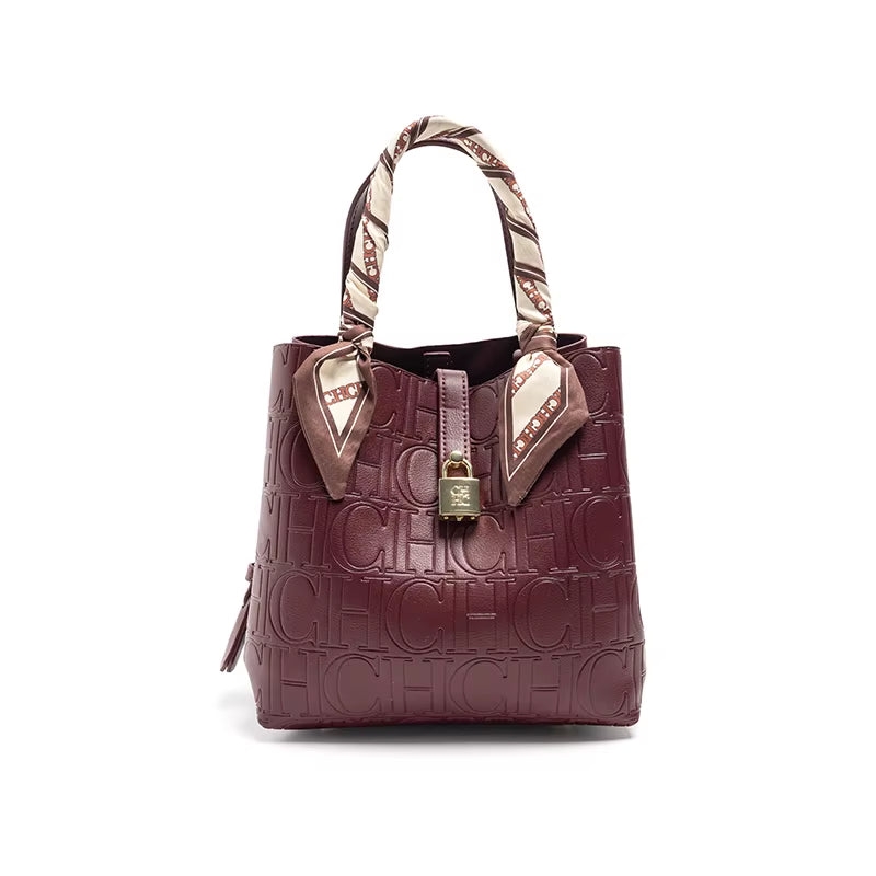 Embossed Ladies Crossbody Bag Letter Printing Design Ladies Handbag Large Capacity Tote Bag Elegant Temperament Ladies Should